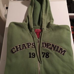 Chaps Hooded Zip up Sweatshirt